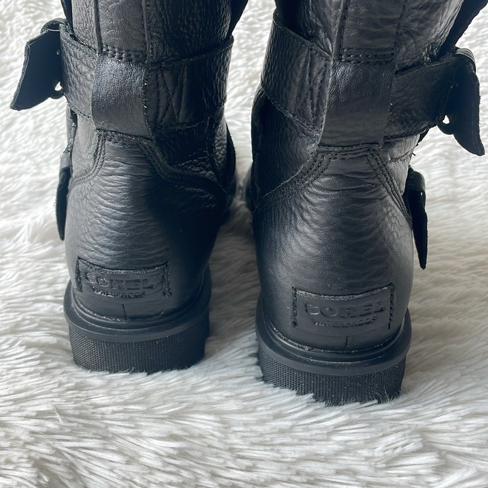 Sorel Pheonix black Moto Boot size 9.5 - Picture 6 of 8